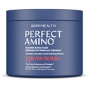 BodyHealth PerfectAmino Powder - BCAA et EAA Poudre pour pré-entraînement et après l'entraînement - Amino Acid Energy Drink pour hommes et femmes pour soutenir le muscle maigre et la récupération - Fraise - 30 portions