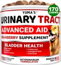 Traitement UTI pour chien - 170 Treats - Supplément de canneberge pour chiens - Contrôle de la vésicule - Traitement des infections urinaires - Multivitamines de médecine UTI - Vitamines et suppléments - Fabriqués aux États-Unis