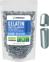 XPRS Nutra Size 3 Empty Capsules - 500 Count Empty Gelatin Capsules - Pills DIY Capsule Filling - Pure Bovine Pill Gel Caps Fillable for Do-It-Yourself Vitamins and Supplements (Silver)