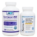 Serracor-NK (300) & Serra-RX 260.000 SU (120)- Scar Tissue Bundle - Säurebeständige Serrapeptase Proteolytic Systemic Enzyme