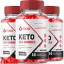 rize labs (Pack von 3 Vista Keto ACV Gummis für erweiterte Gewichtsverlust, VistaKeto Supplement, Vista Maximum Strength Gomitas, Advanced Formula Reviews (180 Gummis)