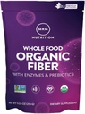 MRM Nutrition Aliments entiers Fibre biologique avec enzymes + prébiotiques , Insoluble + fibres solubles , Santé digestive + régularité , 6g Fibre par service , 32 portions
