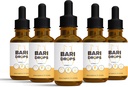 (5 Pack) Bari Drops, GLP-1, Bari Liquid Drops Supplement, BariDrops Liquids Extract Formel, Bari Liquid Drops Review, Premium Lion All Natural Formula, Green Bottle 5 Flaschen 5 Monat Versorgung (10 Oz)