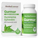 Kräuter für immer Gurmar Kapseln | Gymnema Sylvestre Kräuterergänzung | 7:1 Konzentrierter Extrakt | Unterstützt gesunden Lebensstil | 60 Veg Kapseln | Non-GMO & Vegan
