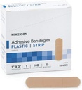 McKesson - Bande adhésive McKesson 1 X 3 pouces rectangle en plastique Tan stérile - 100/Box - McK