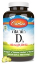 Carlson - Vitamin D3, 4000 IU (100 mcg), Knochen & Immune Gesundheit, Cholecalciferol Supplement, Glutenfreie Vitamin D Kapseln, 360 Softgels