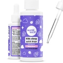 Clin d'oeil enfants gouttes liquides de mélatonine- gouttes naturelles de sommeil bébé pour l'aide au sommeil des tout-petits avec 1mg par service-non addictive pour les enfants Melatonine liquide- 2 Oz