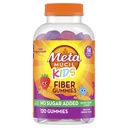 Métamucil Gommies de fibre pour enfants, Pas de sucre ajouté, 5g mélange de supplément de fibre prébiotique à base de plantes, arômes de baies mélangées, 120ct Gommies