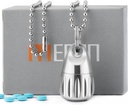 Mini Pill Holder Titanium, Keychain, Waterproof, Box, Metal, Emergency Medication, Work, Camping, Hiking, Travel
