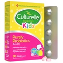 Culturelle Kids Chewable Daily Probiotic pour les enfants, 3+ ans, 30 ans Compte, #1 Marque recommandée par les pédiatres, Probiotiques quotidiens aromatisés naturels pour la santé digestive, les soins buccodentaires et le soutien immunitaire