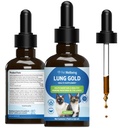 Pet Wellbeing Lung Gold für Katzen - Lung Immununterstützung, Lower Respiratory Health, Open Airways, Normale Atmung, Reishi, Coptis - Veterinarian-Formulierte Kräuterergänzung - 2 oz (59 ml)