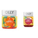 Hello Hello Happy Gummy Worms, Soutien de l'équilibre de l'humeur, Vitamine D, Safran, Supplément à croquer pour adultes et énergie quotidienne supplémentaire Gummy, Sans caféine, 1000mcg Vitamine B12, CoQ10, Goji Berry