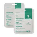 Serotonin und Dopamine Ergänzungen | Mood Unterstützung Ergänzung – 2-Monats Versorgung | Serotonin Ergänzung 5-HTP + Dopamine Booster Tyrosin | Natürliche Mood Boosters