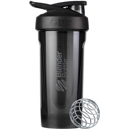 Bouteilles de mélange Strada Tritan Shaker Bouteille avec couvercle de verrouillage, 28-Ounce, Noir