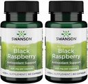 Swanson Framboise noire - supplément à base de plantes favorisant le bien-être général - Source naturelle de flavonoïdes et de vitamine C - (60 capsules, 425mg chacune) (2 paquets)