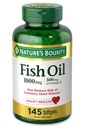 Huile de poisson de la nature Oméga-3 1000 mg Softgels 145 ea