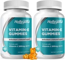 Vitamin E Gummies 268mg 400 IU, Natürliches Vitamin E Kaubare Ergänzung für Erwachsene, Frauen & Männer, Haut & Immune Gesundheit, Antioxidans, Orange Flavor, 120 Count