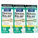 FamilyCare Nasal Relief Spray, Pump Mist, Anti-Drip, Severe Congestion, (Oxymetazolin HCI) 12 Hours, 3 Pack
