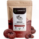 Longévité Botaniques Bio Reishi Mushroom Extract Powder 100g=1 Concentré 10:1 Ratio=100% Corps Fruits=100% Lingzhi (Ganoderma lucidum) Supplément naturel pour Immune, Stress & Sleep Support