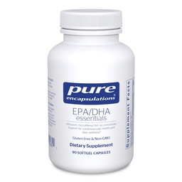 Encapsulations pures EPA/DHA Essentials - Supplément concentré d'huile de poisson pour soutenir la santé cardiovasculaire - Supplément EPA et DHA Premium avec capsules softgel Omega 3-90