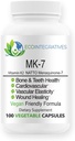 MK-7 (Vitamin K2 als menaquinone-7) Natürliche Vegan Natto - Unterstützt Knochen & Zähne Gesundheit, Herz-Kreislauf, Gefäßelastizität & Wound Heilung - Gemüse 100 Kapseln