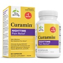 Terry naturellement Curamin Nighttime - Curcumin & DLPA Capsule Supplément - Supplément non-OGM pour soutenir le sommeil et la relaxation sains - Supplément à base de plantes avec la mélatonine - 60 Capsules