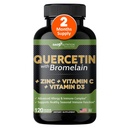 Gade Nutrition Quercetin avec la vitamine C de Bromelain et supplément de soutien aux immunos dans les capsules