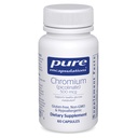 Encapsulations pures Chromium (Picolinate) 500 mcg - pour le métabolisme des lipides et des glucides* - Supplément minéral - Supplément supérieur à l'absorption Chromium - Sans végétalien et sans gluten - 60 capsules