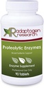 Proteolytische Enzyme Broad Systemic Support | Vegetarische Mischung mit Serratia Peptidase & Bromelain für Verdauung, Quelle von Papaya & Ananas | 90 Enteric Coated Tablets | Adaptogen Research