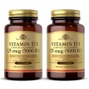 Solgar Vitamine D3 (Cholecalciferol) 10 mcg (400 UI) - 100 softgels, paquet de 2 - Aide à maintenir des os et des dents sains - Soutien du système immunitaire - Non-OGM, sans gluten, sans lait - 200 portions totales