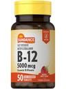 Sundance Vitamine B12 Comprimés Dissolvants Rapides de 5000 mcg.