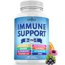 NEU AGE 8 in 1 Immununterstützung Booster Supplement mit Echinacea, Vitamin C und Zink 50mg, Vitamin D 5000 IU, Kurkumin & Ginger, B6, Elderberry 60 Count (Pack mit 1)