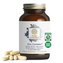 PURE SYNERGY Complexe de zinc d'Immune Supplément de support d'Immune d'Immune d'Immune naturelle, complexe de zinc végétalien avec vitamine C et aliments organiques entiers d'Immune, cerveau et santé de la peau (60 capsules)