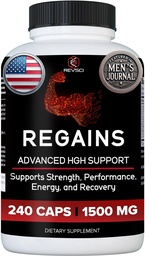 Suppléments HGH pour les hommes et les femmes - Regains Natural Anabolic Muscle Growth Building & Human Growth Hormone pour les hommes, Muscle Builder pour les hommes, Supplément de récupération musculaire après l'entraînement, 240 pilules protéiques