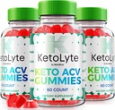 NutraRize (Pack of 3 KetoLyte Keto ACV Gummies, Advanced Formula, Keto Apple Cider Vinegar Supplément 1000MG, Toutes les vitamines Keto ACV naturelles, avis officiels Keto Lyte (180 Gummies)