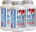 I LOVE MY PETS LLC Suppléments pour chats plus âgés - PET Imune Support - Chiens et chats - Booster - Healthy - chat Turmeric - 180 Treats (3 bouteilles)