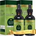 Go Nutrients Sélénium 200 mcg Supplément Go Nutrients Nascent Iodine Supplément à haute puissance gouttes liquides - Non-OGM, sans gluten