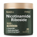 Airboy Liposomal Nicotinamide Riboside 900 mg, supplément NAD avec resvératrol & Quercetin, tiers testé, anti-âge, énergie, focus- 80 Compte