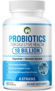 Probiotics for Digestive Health 60 Kapseln | 10 Billion CFU Wissenschaftlich geformte Multi Strain Probiotic Blend | Organic Supplements mit Präbiotika für Männer und Frauen (10 Billion Probiotics)