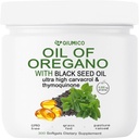 Huile d'Origan à l'huile de graines noires Softgels, Origan Capsules d'huile biologique, 2 en 1 6000mg Huile d'Origan à l'huile de graines noires 200mg, 300 Nombre