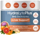 Hydralyte Liver-Unterstützung + Elektrolyt-Mischung mit Milchdistel, Turmeric, Ginger, Prickly Pear, Grüner Tee-Extrakt, gebildet für schnelle Rehydrierung, (Blood Orange Ginger, 40 Serve Tub)