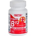 Deva Nutrition Vegan B12 Sublingual 1000 mcg avec acide folique et B6 non certifié Kosher - 90 comprimés par Deva Nutrition