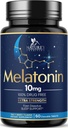Melatonine 10mg Comprimés Dissolvés Rapides - Extra Strength, Suppléments Melatonine sans sucre pour le Soutien du sommeil reposant, Supplément de Soutien du sommeil naturel pour les adultes, Délicieux goût de fraise, 60 comprimés