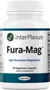 InterPlexus Fura-Mag - Hochverfügbar Magnesium mit Vitamin B6 - Glutenfrei, Dairyfrei, Sojafrei - 90 Kapseln (90 Servietten)