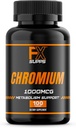 FX SUPPS Chromium Polynicotinate 1000 mcg (100 capsules) Suppléments de gestion du poids pour les hommes et les femmes