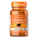 Puritan's Pride Zeaxanthin 4mg avec LutigoldTM Lutein 10mg Caroténoïdes, supplément alimentaire pour les yeux sains et la vision, 60 Facile à avaler softgels à libération rapide