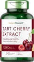 Tart Kirschextrakt 12000mg | 240 Kapseln | Non-GMO und Gluten freie Formel | Kräuterergänzung