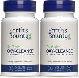 Réchauffeur de Colons à Oxy-Cleanse de la Terre - Nettoyage de Colon doux pour le bien-être digestif - Relief de constipation - Détox de Colon naturel - 75 Capsules - 2-Pack