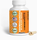 Generic Organic Ashwagandha & Black Pepper Capsules, 1300mg & 10mg, 60 Count, Boost Immunity & Mood Naturally