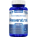 Resveratrol 1000mg Capsules de Resveratrol ami des végétaliens supplément de Easy Absorption Antioxydant japonais Knotweed pour le coeur de la peau et le soutien du cerveau.